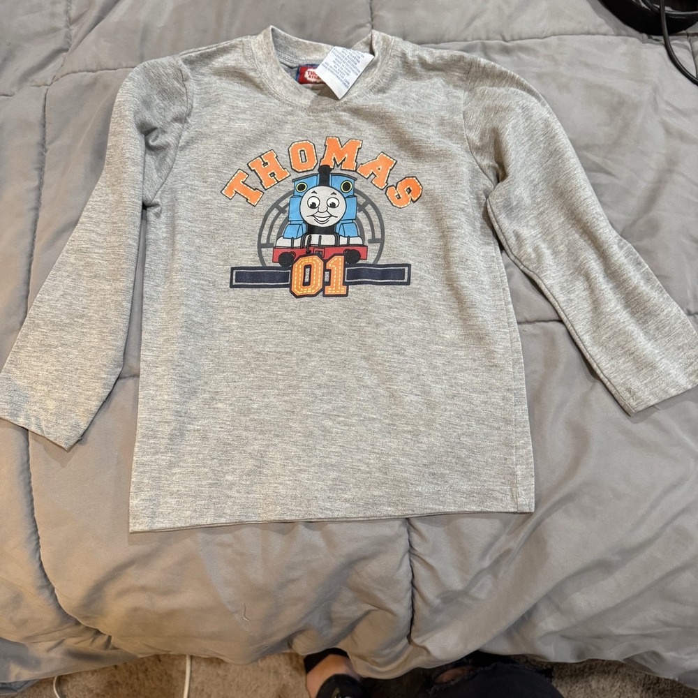 2007 Thomas & Friends Tank Engine Train Long Sleeve Shirt Kids 4T Y2K 2000s PBS